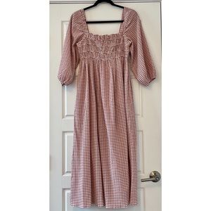 NWT OPT Gingham Midi Dress